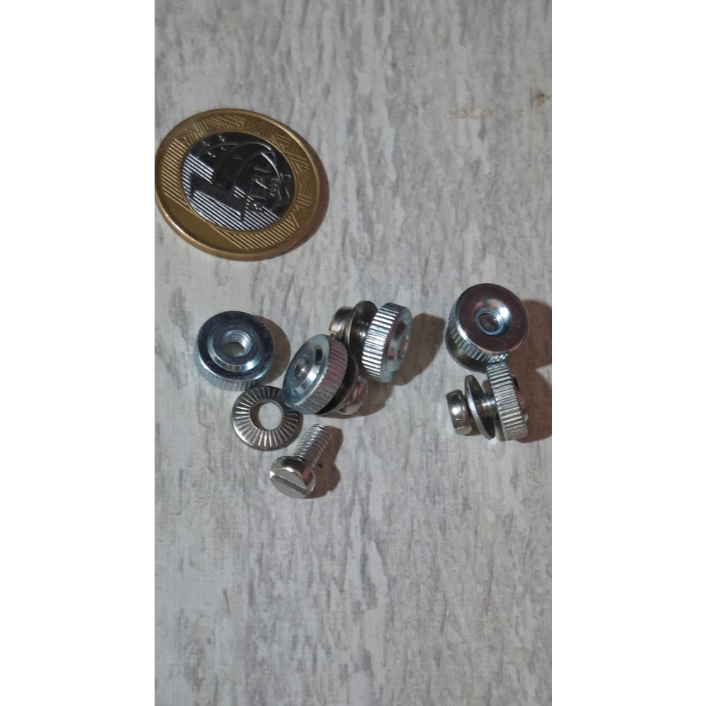 5 parafusos para tesoura de costura com  porcas e arruelas