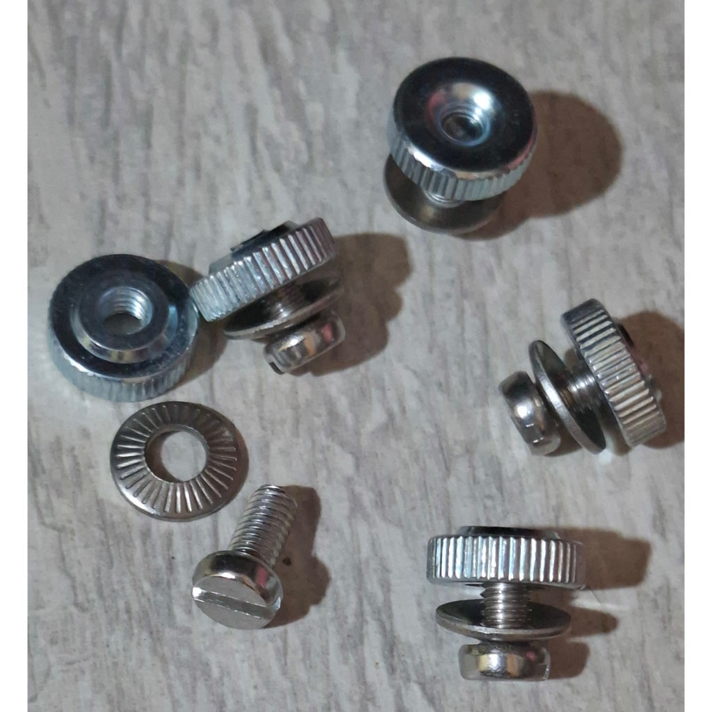 5 parafusos para tesoura de costura com  porcas e arruelas