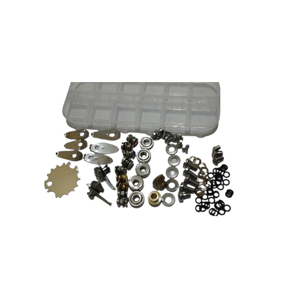 kit parafusos tesouras de cortar cabelo e costura. (140 peças.)