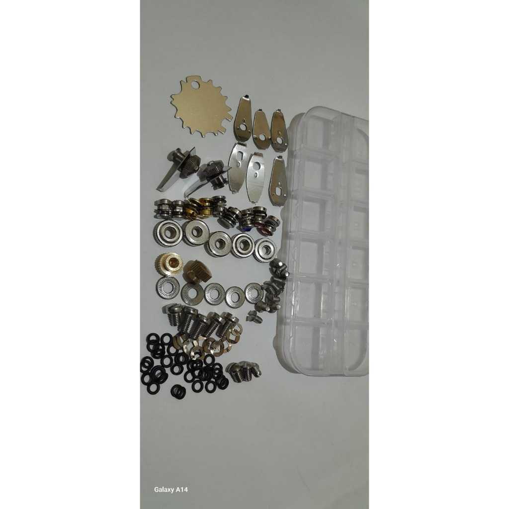 kit parafusos tesouras de cortar cabelo e costura. (140 peças.)